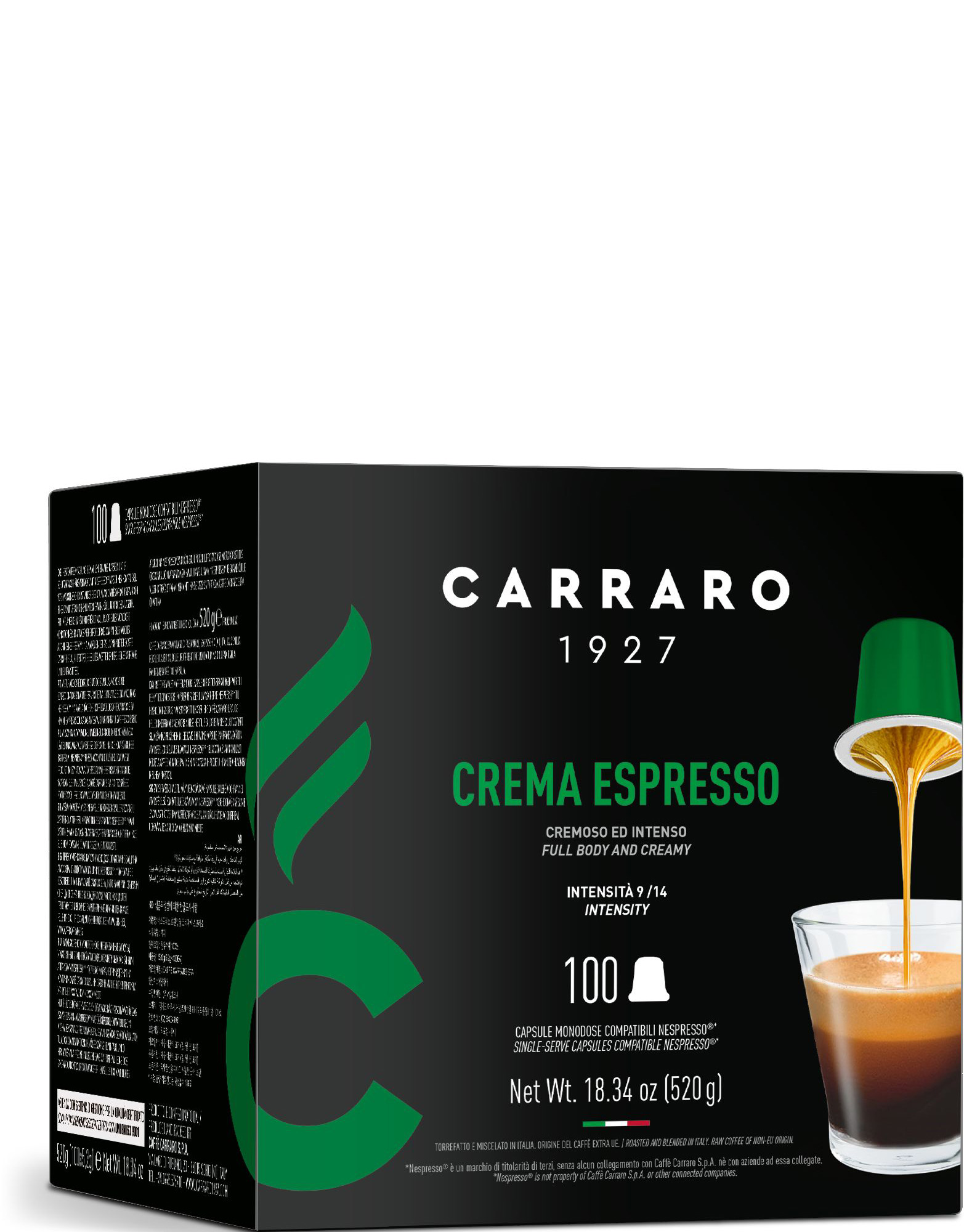 Carraro_caps_nespresso_100_miscele_premium_CREMA ESPRESSO